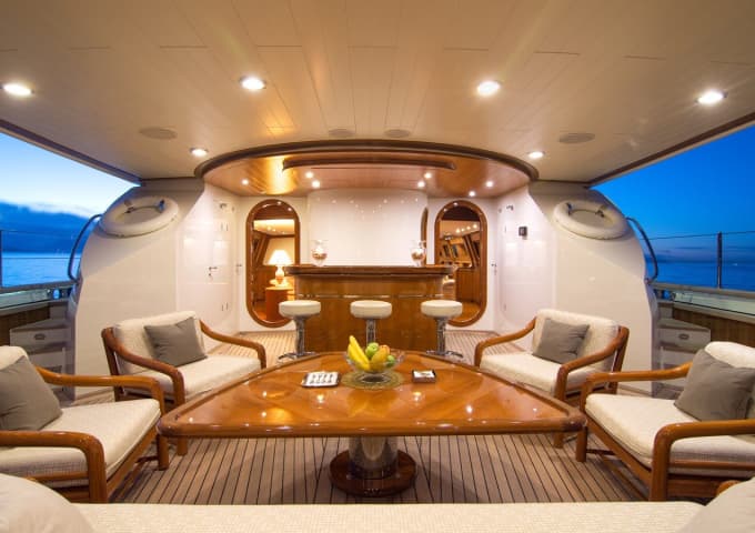 ANTARA 151ft PERINI NAVI luxury yacht for sale - profile view