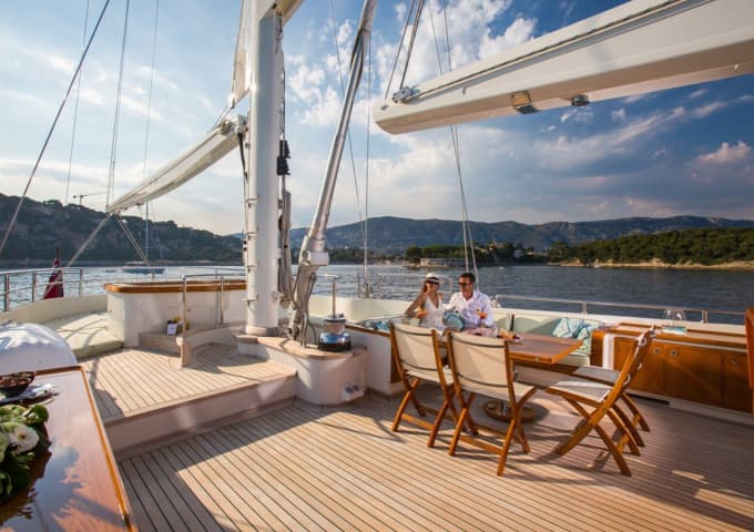 ANTARA 151ft PERINI NAVI luxury yacht for sale - profile view
