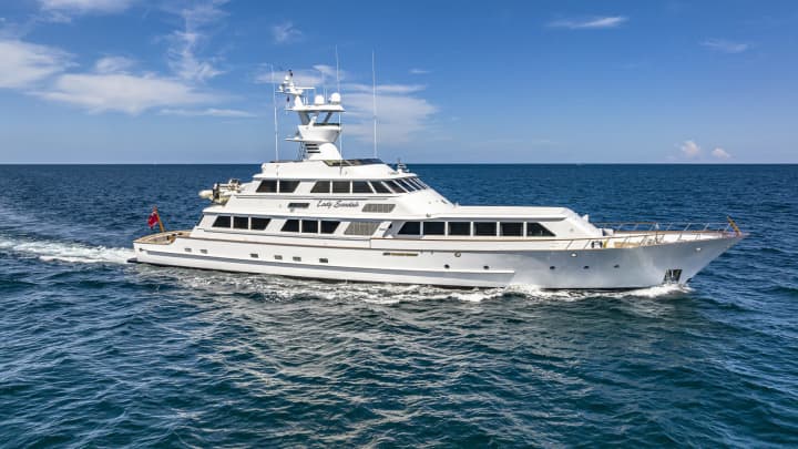 LADY SANDALS 131ft Feadship luxury motor yacht - profile view