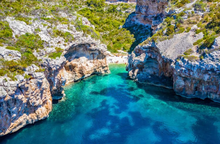 Stiniva Beach Croatia yacht charter