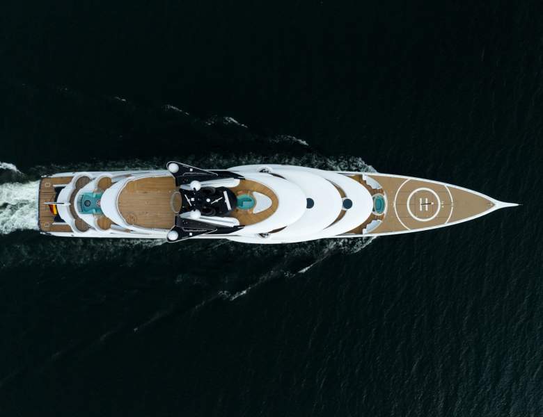 KISMET 400ft Lurssen luxury superyacht - aerial view