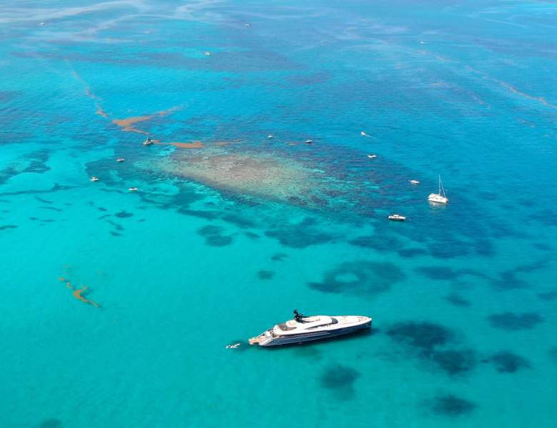 Island aerial view - 15% Discount On UTOPIA IV Charters Through April 30