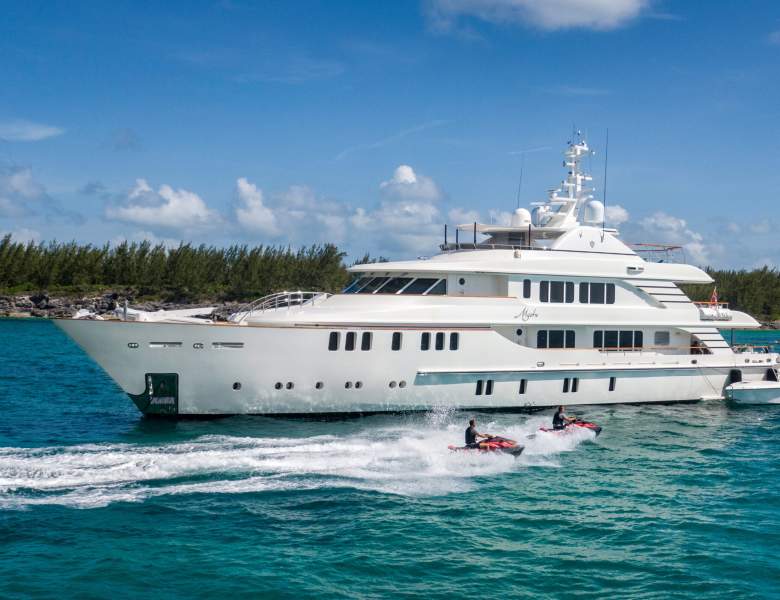 MYSTIC 151ft CMB Yachts luxury motor yacht - profile view