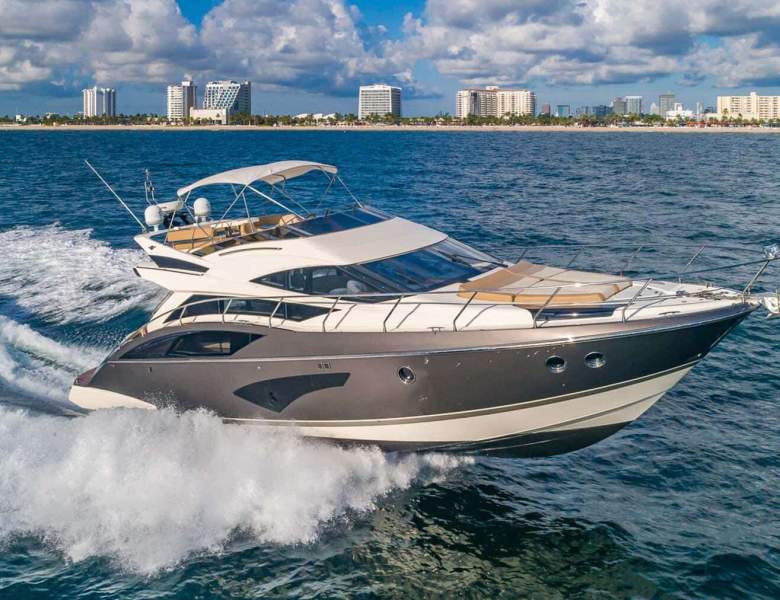WRECKLESS 50ft Marquis luxury motor yacht - profile view