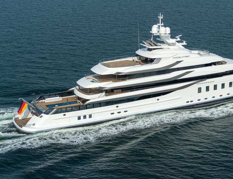 CC-SUMMER 312ft Lurssen luxury superyacht - profile view